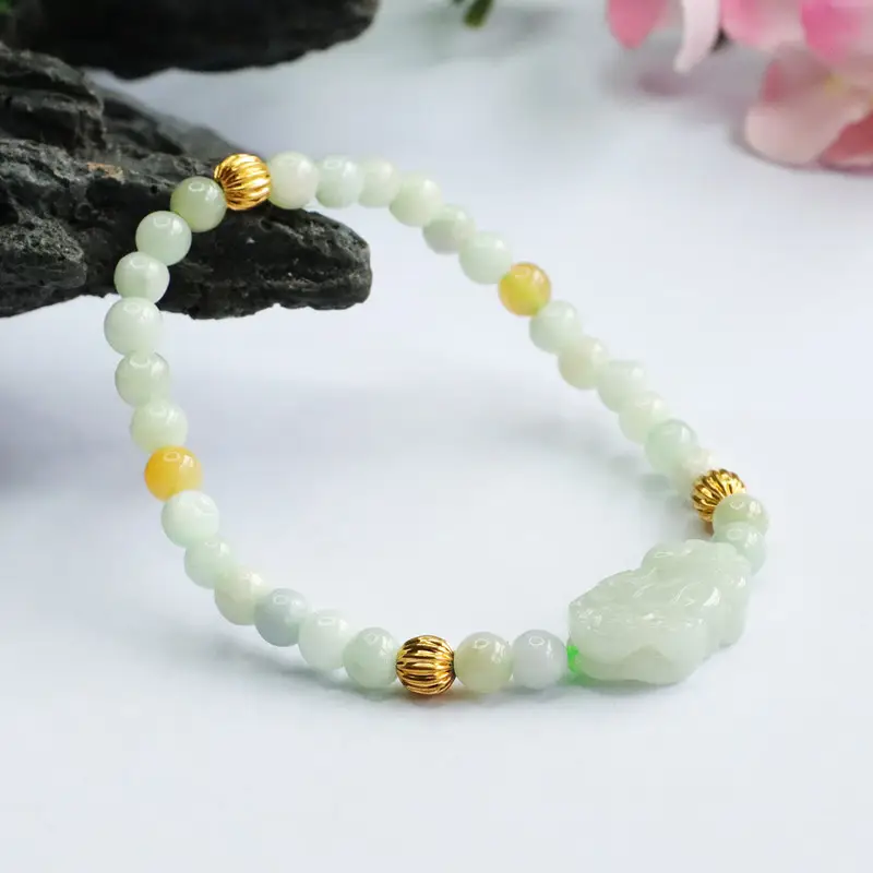 Guan Yu Natural Jade Pixiu Bracelet A-Grade — feature 11