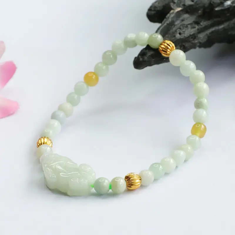 Guan Yu Natural Jade Pixiu Bracelet A-Grade — feature 10