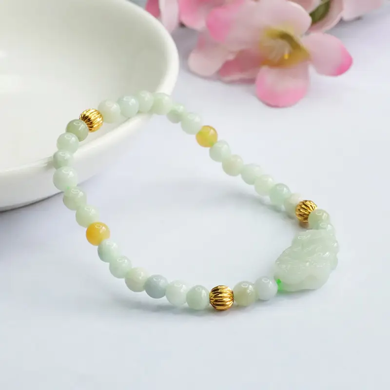 Guan Yu Natural Jade Pixiu Bracelet A-Grade - Image 3