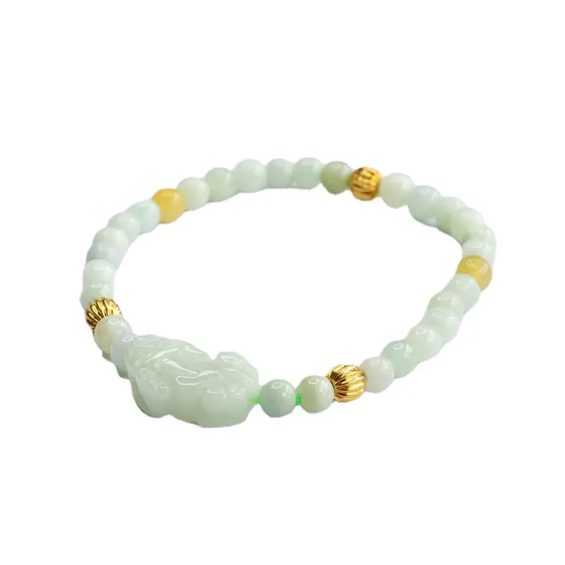 Guan Yu Natural Jade Pixiu Bracelet A-Grade - Image 5
