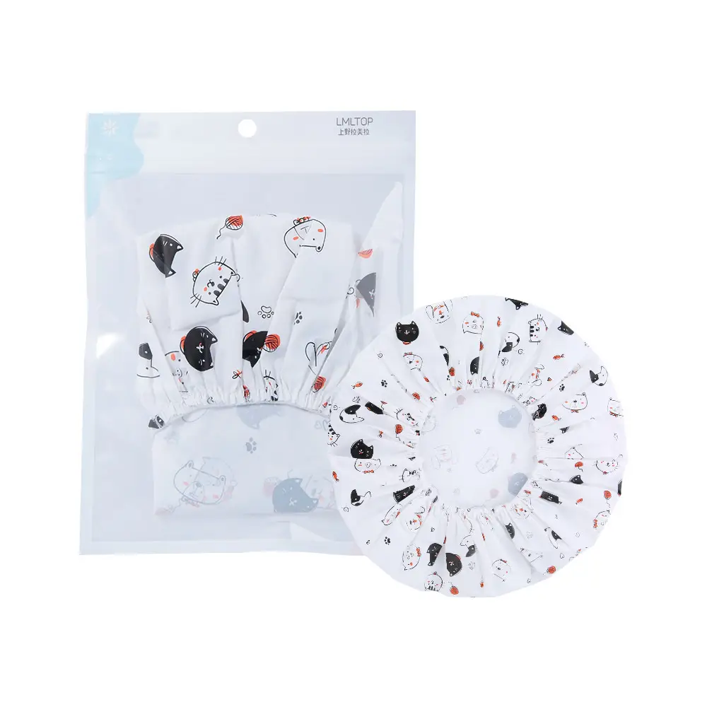 Lamera Thickened Shower Cap Women Cartoon Waterproof - Image 6