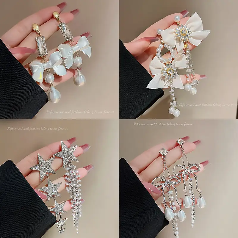 Long Tassel Earrings for Ladies Luxury Pearl Design - Image 62