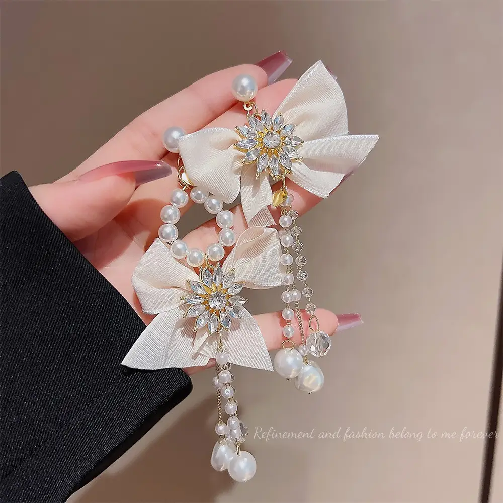 Long Tassel Earrings for Ladies Luxury Pearl Design - Image 63