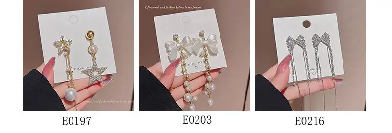 Long Tassel Earrings for Ladies Luxury Pearl Design — feature 6