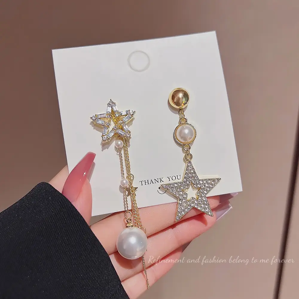 Long Tassel Earrings for Ladies Luxury Pearl Design