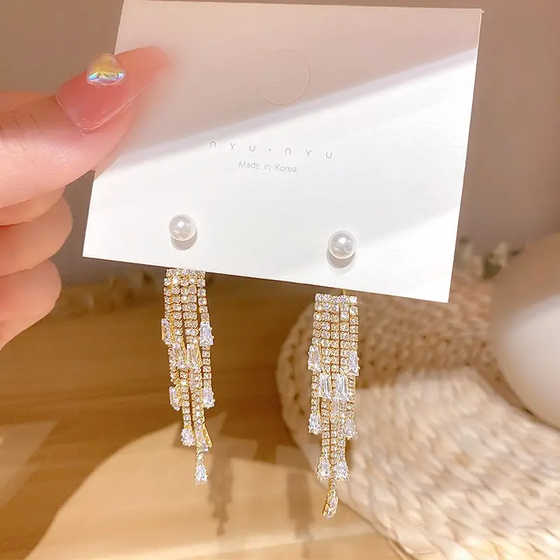 Long Tassel Earrings for Ladies Luxury Pearl Design - Image 29