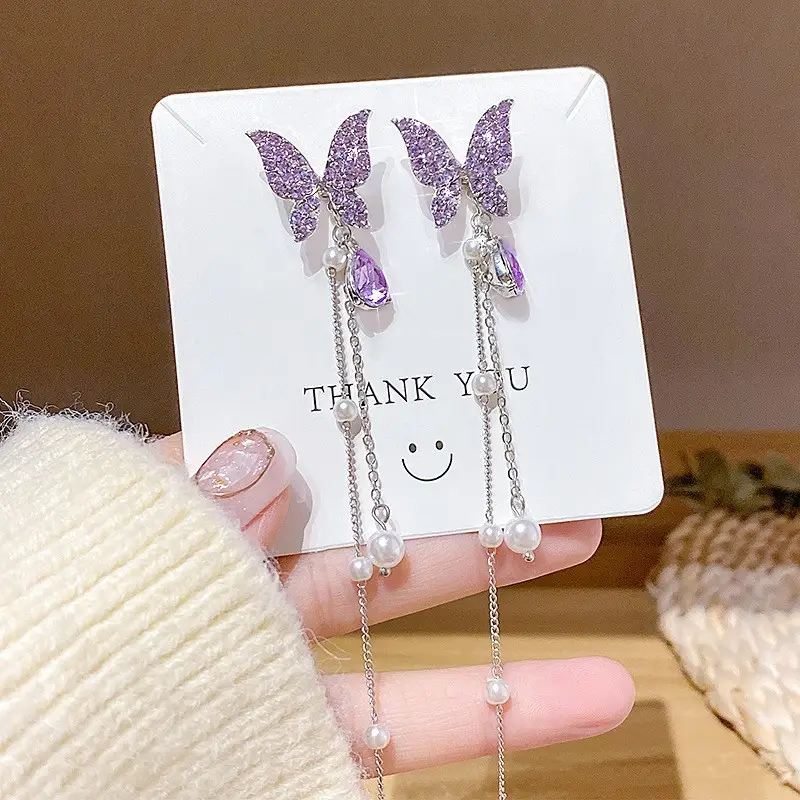 Long Tassel Earrings for Ladies Luxury Pearl Design - Image 42