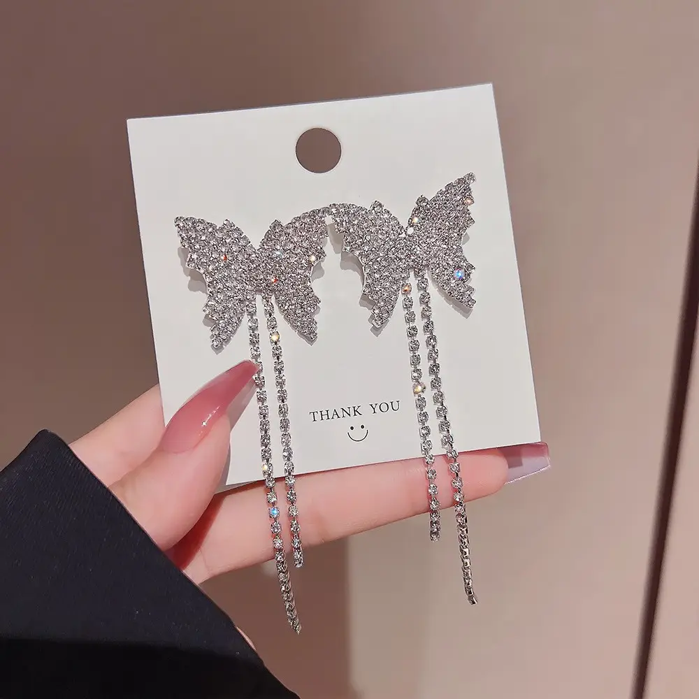 Long Tassel Earrings for Ladies Luxury Pearl Design