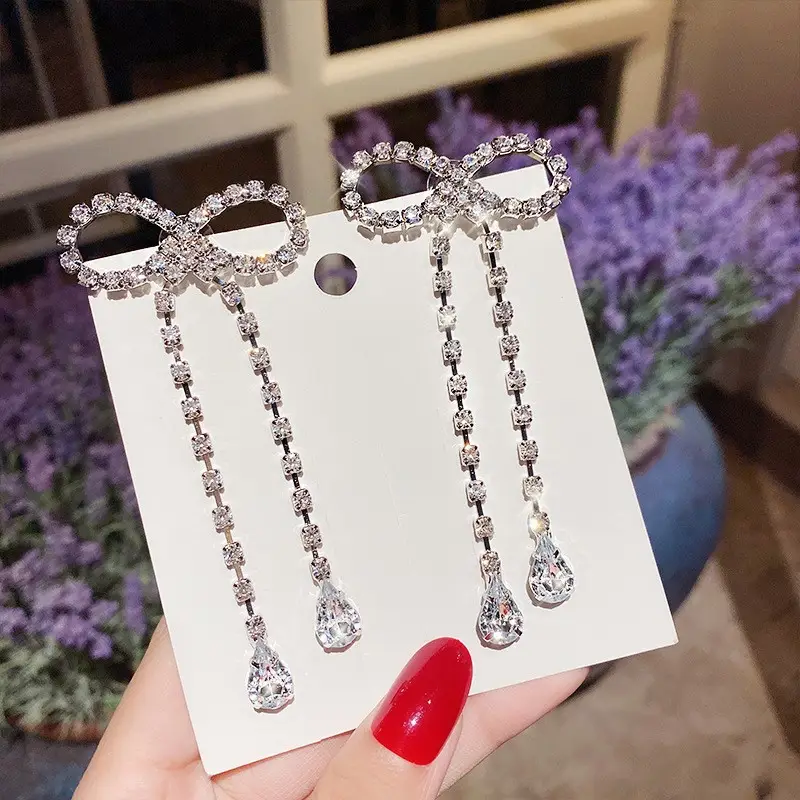 Long Tassel Earrings for Ladies Luxury Pearl Design