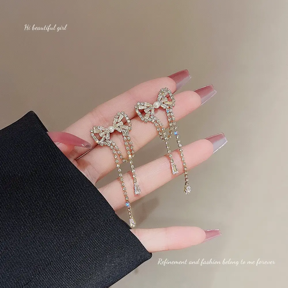 Long Tassel Earrings for Ladies Luxury Pearl Design - Image 6