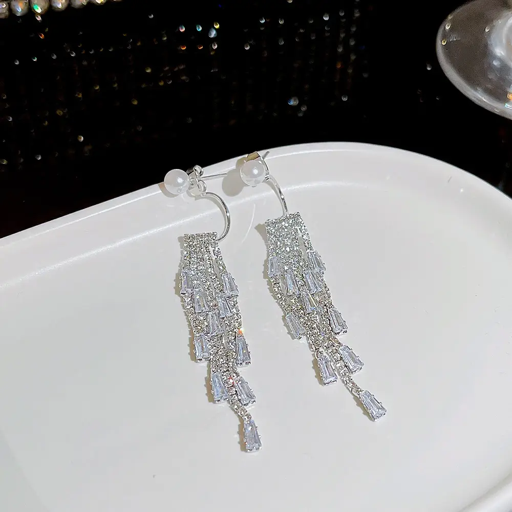 Long Tassel Earrings for Ladies Luxury Pearl Design - Image 60