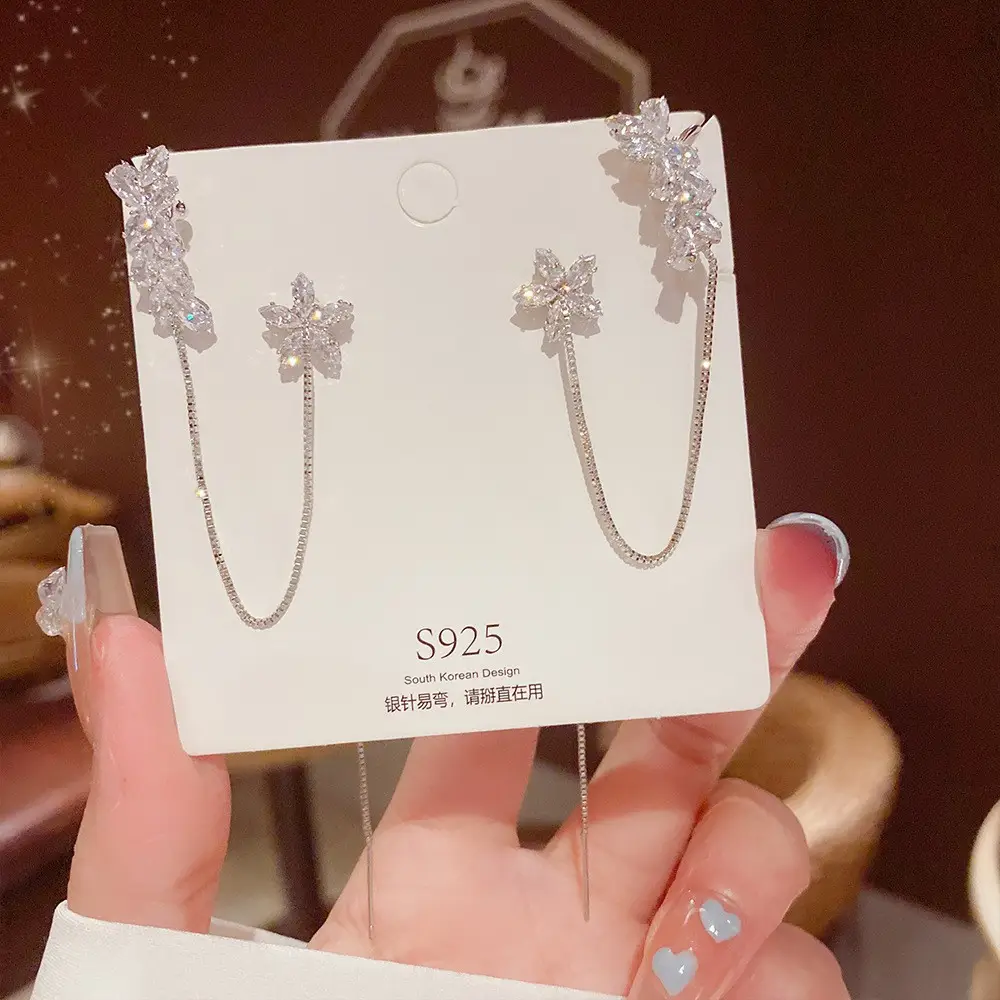 Long Tassel Earrings for Ladies Luxury Pearl Design
