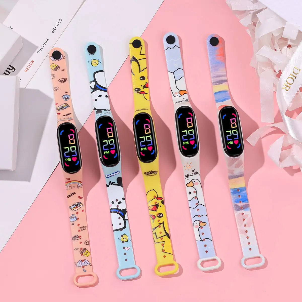 Waterproof Cartoon Printed Smart Watch for Kids - Image 30