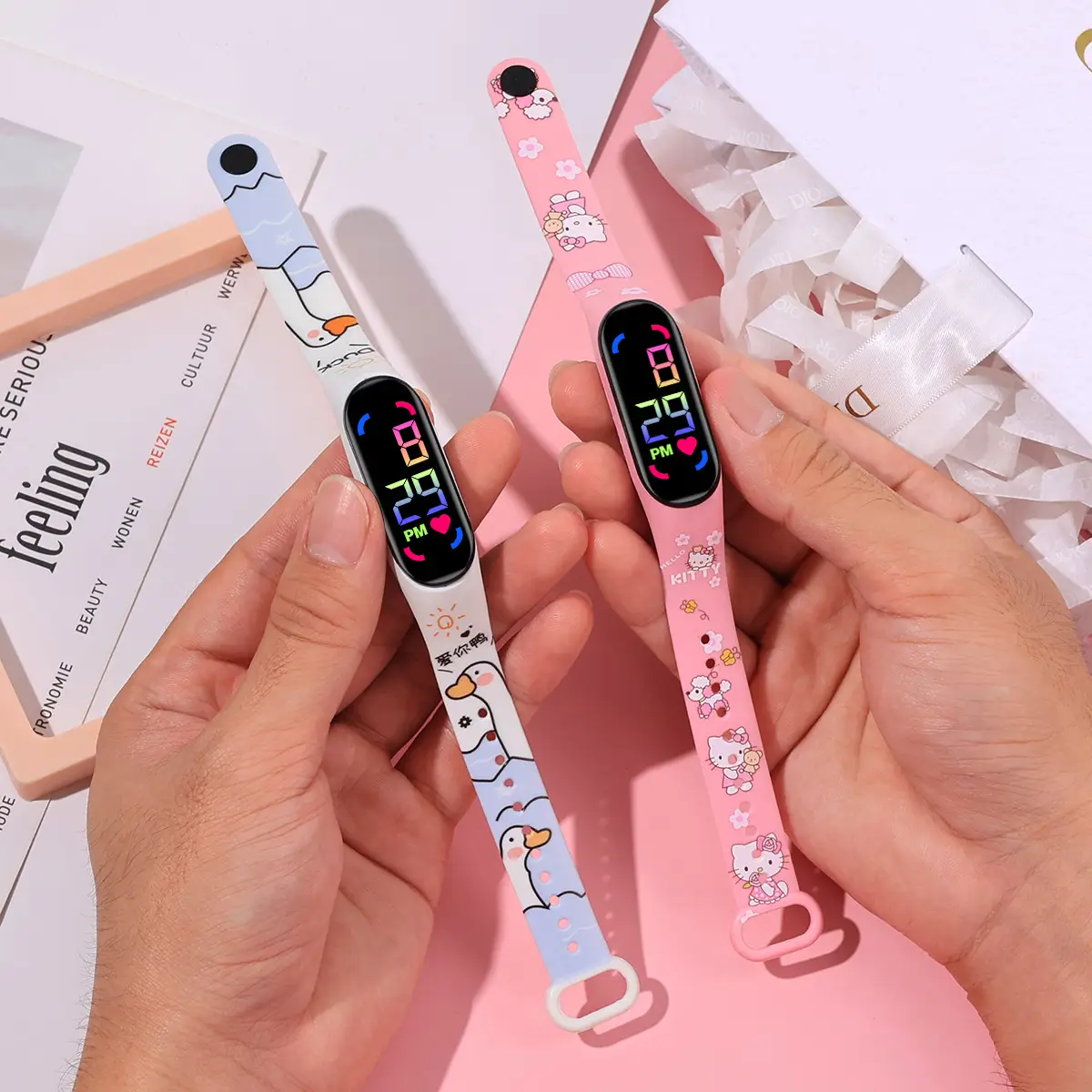Waterproof Cartoon Printed Smart Watch for Kids - Image 31