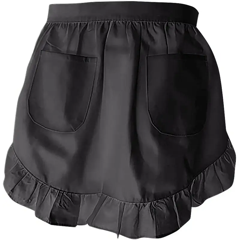 Black Lace Half-Length Apron for Baby & Household Use — feature 17