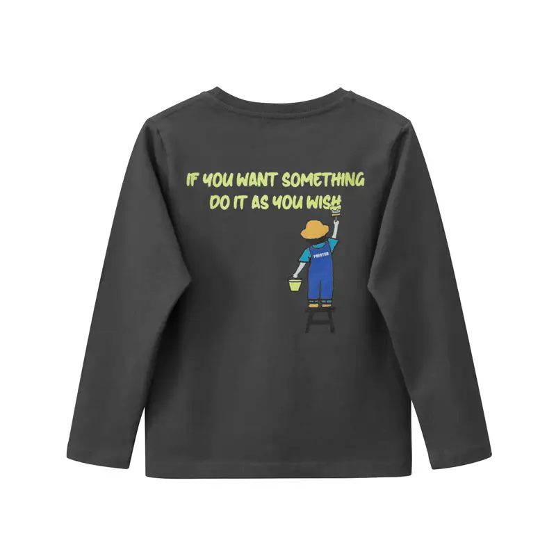 Black Round Neck T-Shirt for Boys 2024