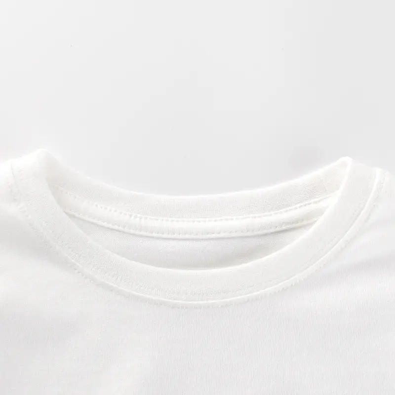 White Long Sleeve T-Shirt for Kids Autumn Base