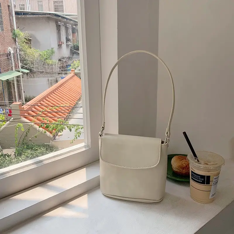 Homemade Bag for Women 2026 New Korean Style Ins Texture Versatile Niche Design Red Single Shoulder Crossbody Bucket Bag