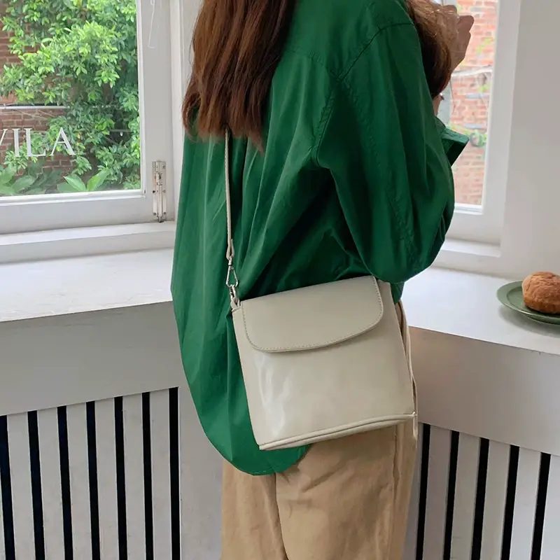 Homemade Bag for Women 2026 New Korean Style Ins Texture Versatile Niche Design Red Single Shoulder Crossbody Bucket Bag — feature 21