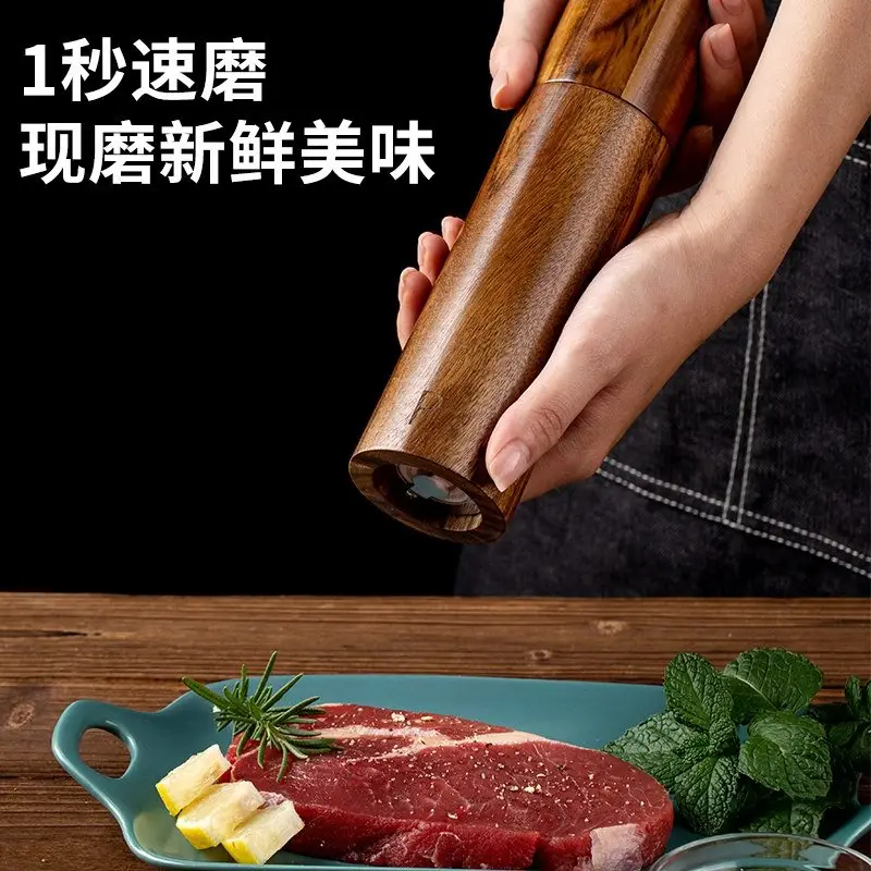 Manual Black Pepper & Sea Salt Grinder Set 8" - Image 8