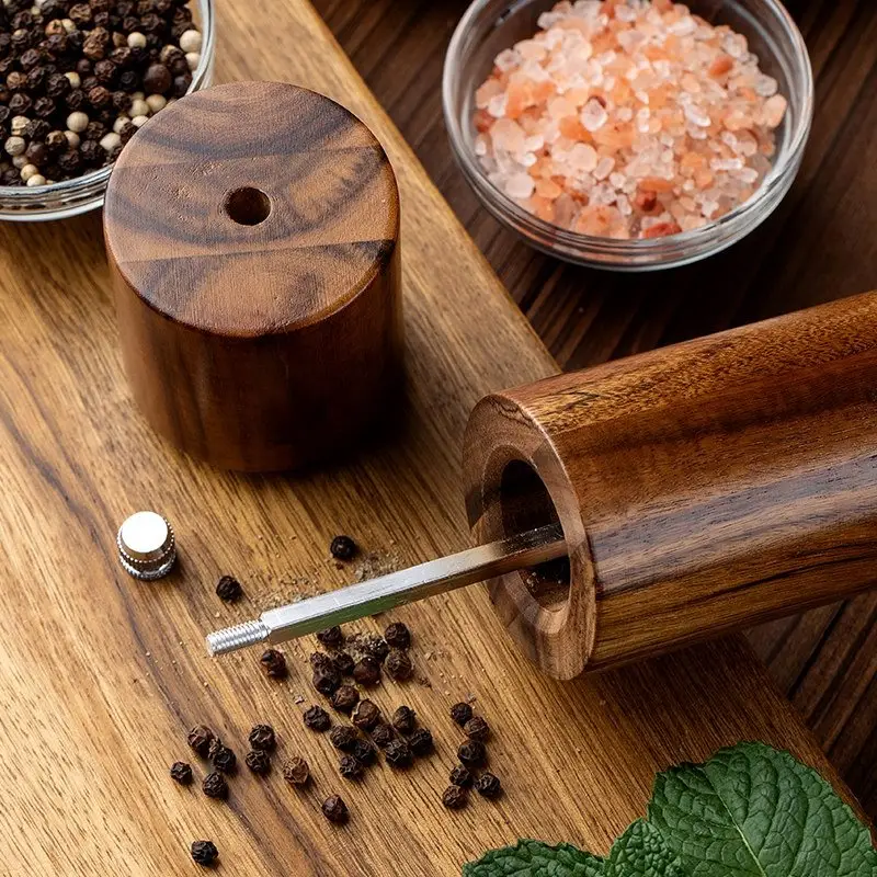 Manual Black Pepper & Sea Salt Grinder Set 8" - Image 9