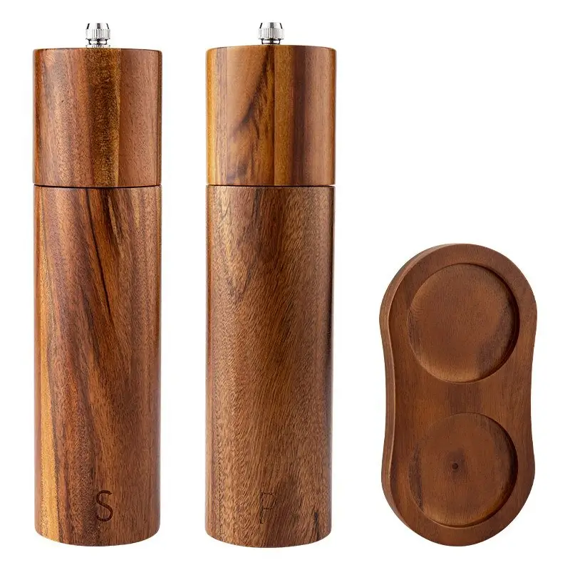 Manual Black Pepper & Sea Salt Grinder Set 8" - Image 11