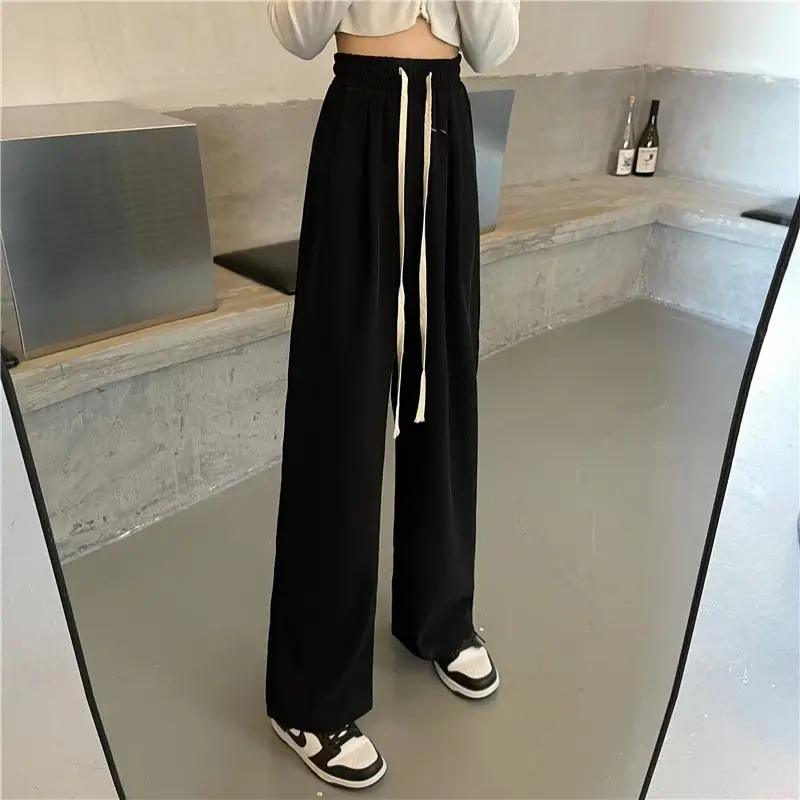 Women Wide Leg Pants Black High Waist Drapey Casual 2025 — feature 11