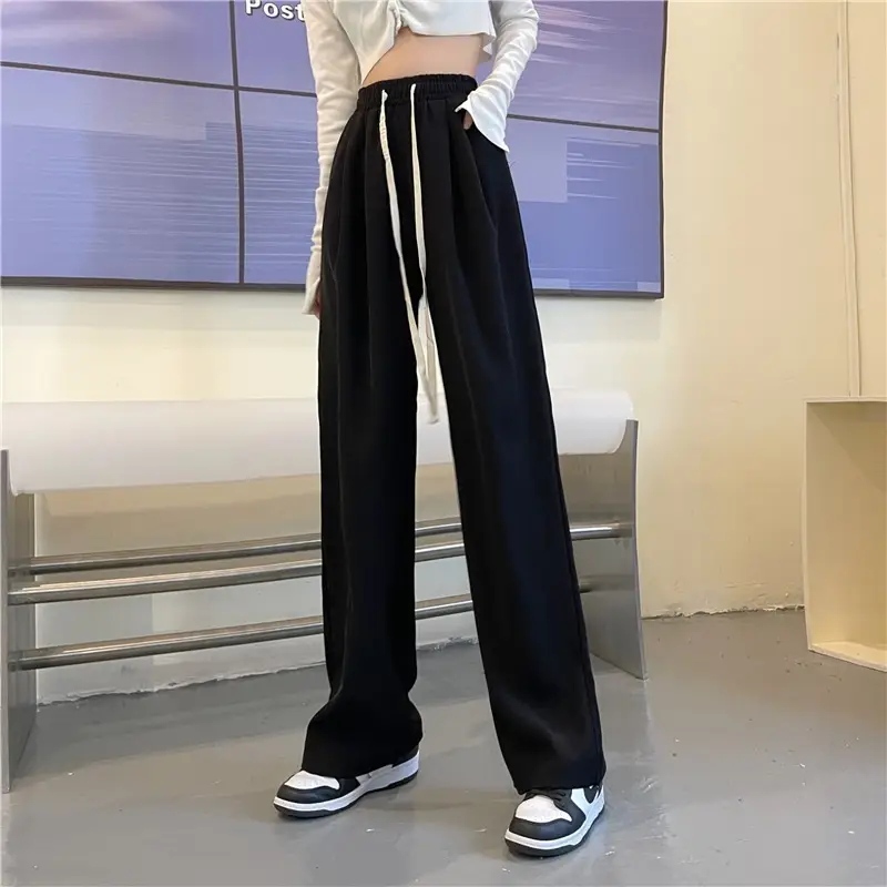 Women Wide Leg Pants Black High Waist Drapey Casual 2025 — feature 12