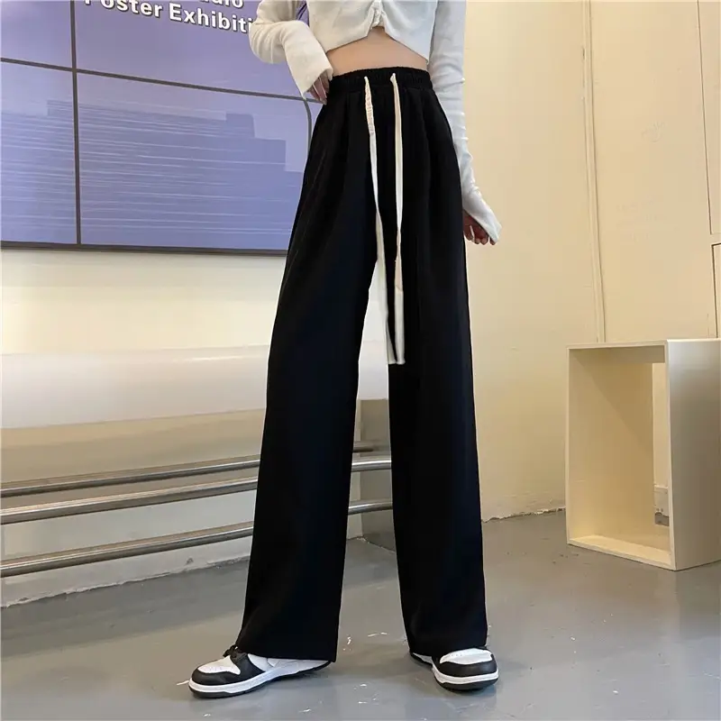 Women Wide Leg Pants Black High Waist Drapey Casual 2025 — feature 13