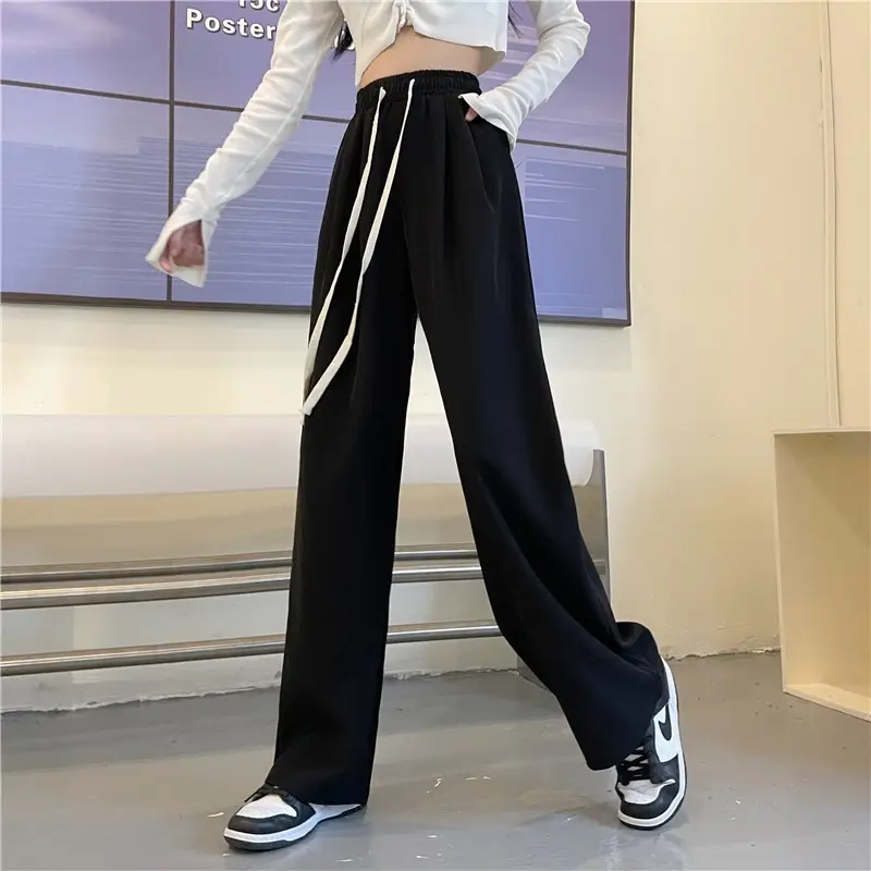 Women Wide Leg Pants Black High Waist Drapey Casual 2025 — feature 14