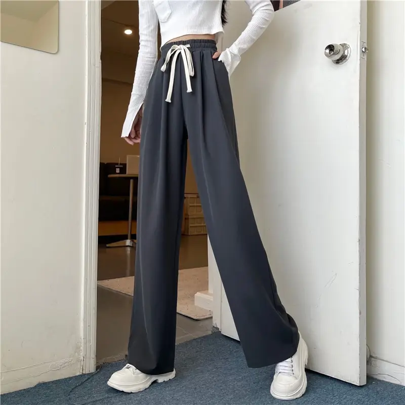 Women Wide Leg Pants Black High Waist Drapey Casual 2025 — feature 15