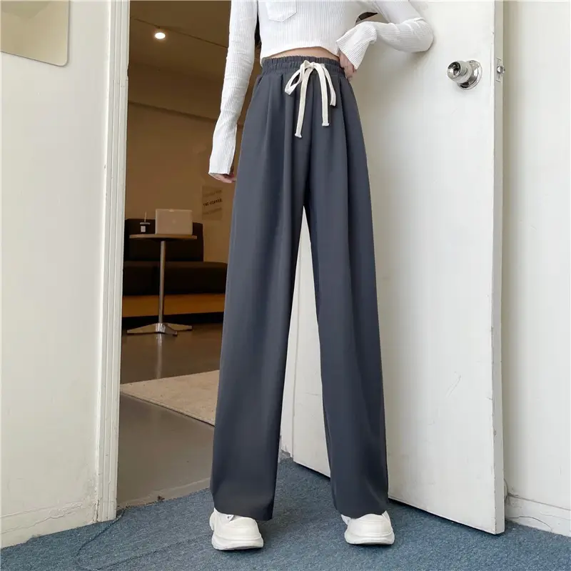 Women Wide Leg Pants Black High Waist Drapey Casual 2025 — feature 17