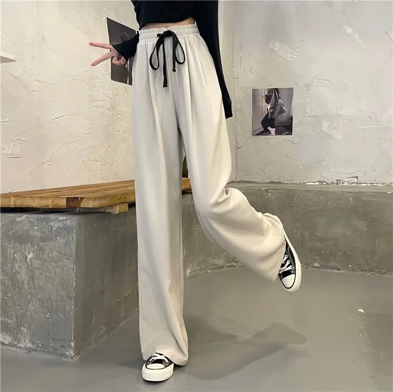 Women Wide Leg Pants Black High Waist Drapey Casual 2025 — feature 3