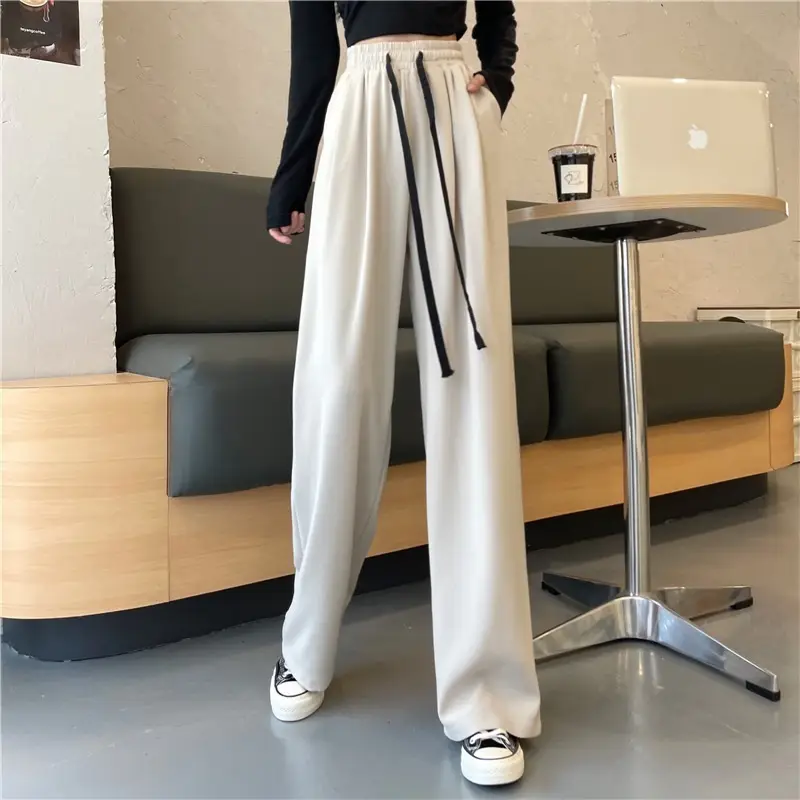 Women Wide Leg Pants Black High Waist Drapey Casual 2025 — feature 5