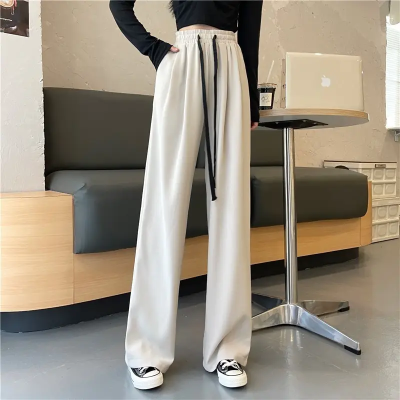 Women Wide Leg Pants Black High Waist Drapey Casual 2025 — feature 8