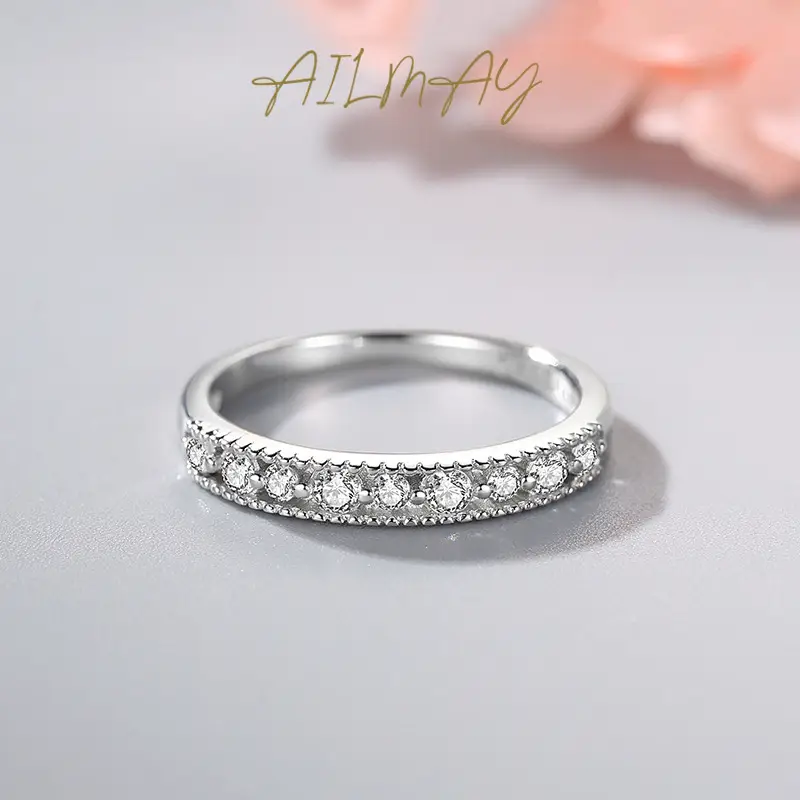 S925 Silver Flash Diamond Hollow Ring Women - Image 3