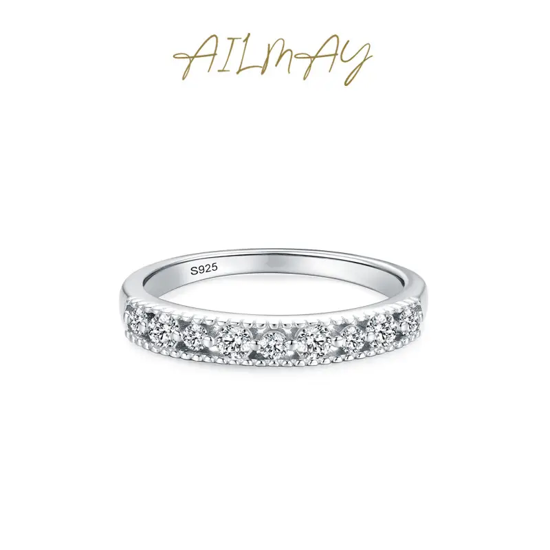 S925 Silver Flash Diamond Hollow Ring Women - Image 5