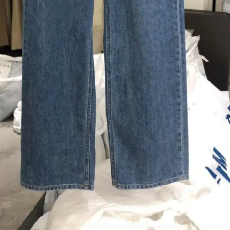 Women Jeans Light Blue Wide Leg High Waist 2022 - Image 10