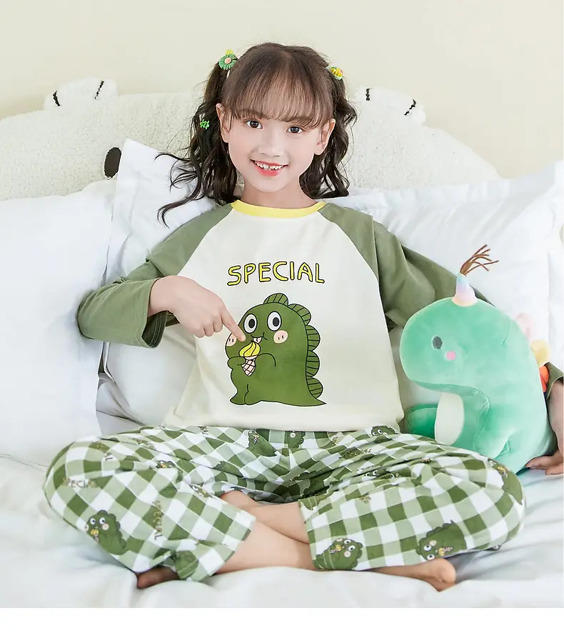 2025 Autumn Boys Cotton Pajamas Special Dinosaur Print — feature 13