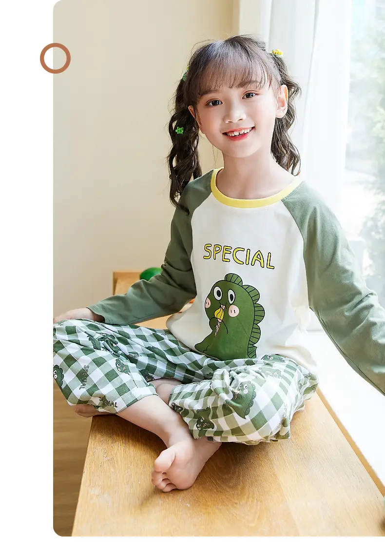 2025 Autumn Boys Cotton Pajamas Special Dinosaur Print — feature 14