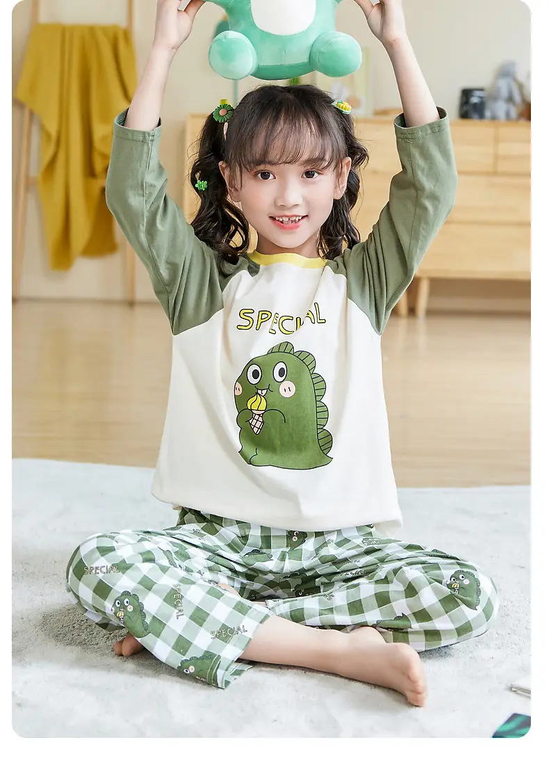 2025 Autumn Boys Cotton Pajamas Special Dinosaur Print — feature 15