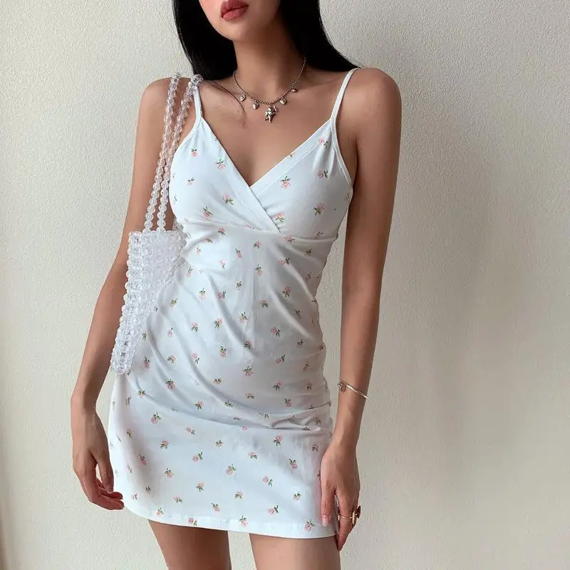 Women V-Neck Strap Dress Light Blue Polka Dot Summer 2026 - Image 9