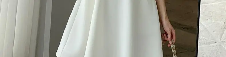 White Hepburn Style Dress for Women Summer Wear — feature 20