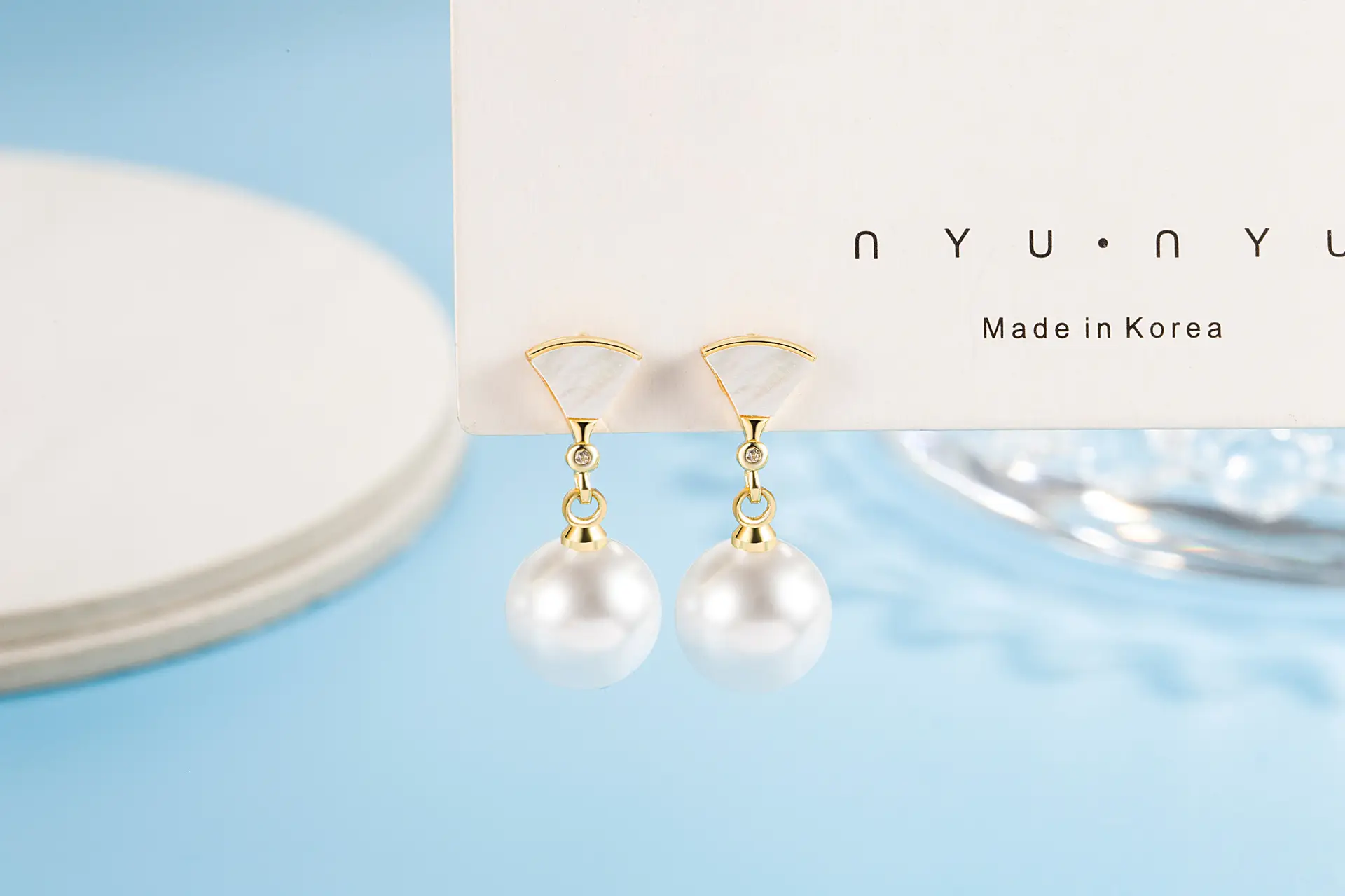 Freshwater Pearl Earrings Gold Plated Small — feature 2