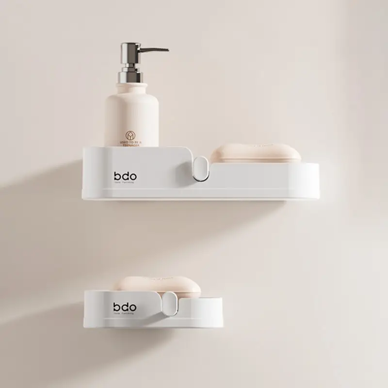 Bathroom Wall Rack 5cm x 11cm Plastic Storage - Image 3
