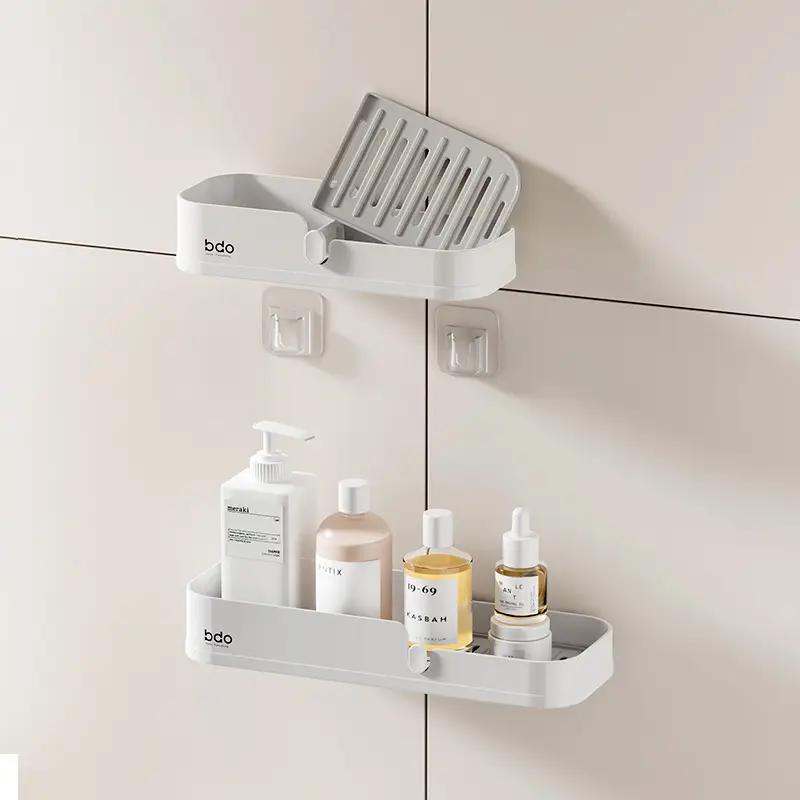 Bathroom Wall Rack 5cm x 11cm Plastic Storage - Image 4