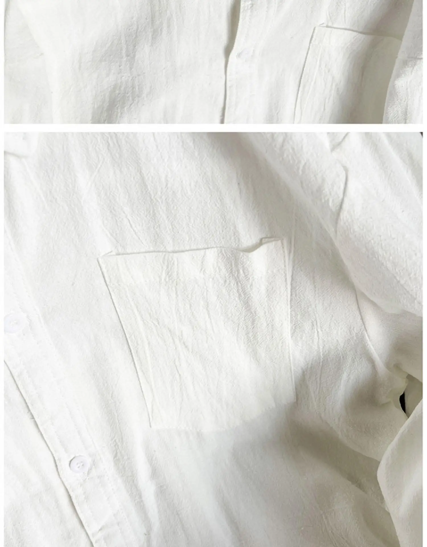 Men's Long Sleeve Linen Shirt Grey Loose Spring Autumn — feature 50