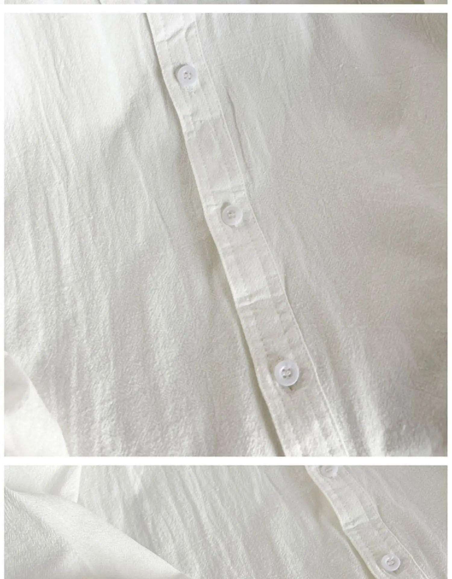 Men's Long Sleeve Linen Shirt Grey Loose Spring Autumn — feature 51