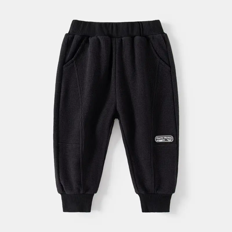 Boys Grey Sweatpants 2024 New Label Loose Elastic - Image 2