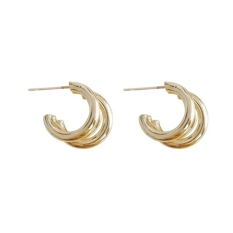 925 Silver French Circle Earrings for Women